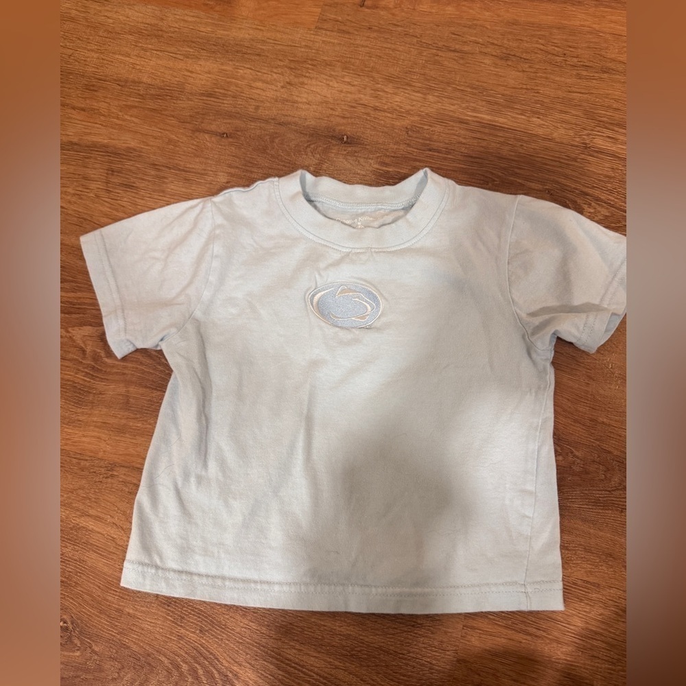 Creative knitwear baby blue Penn State baby tee​​​​​​​